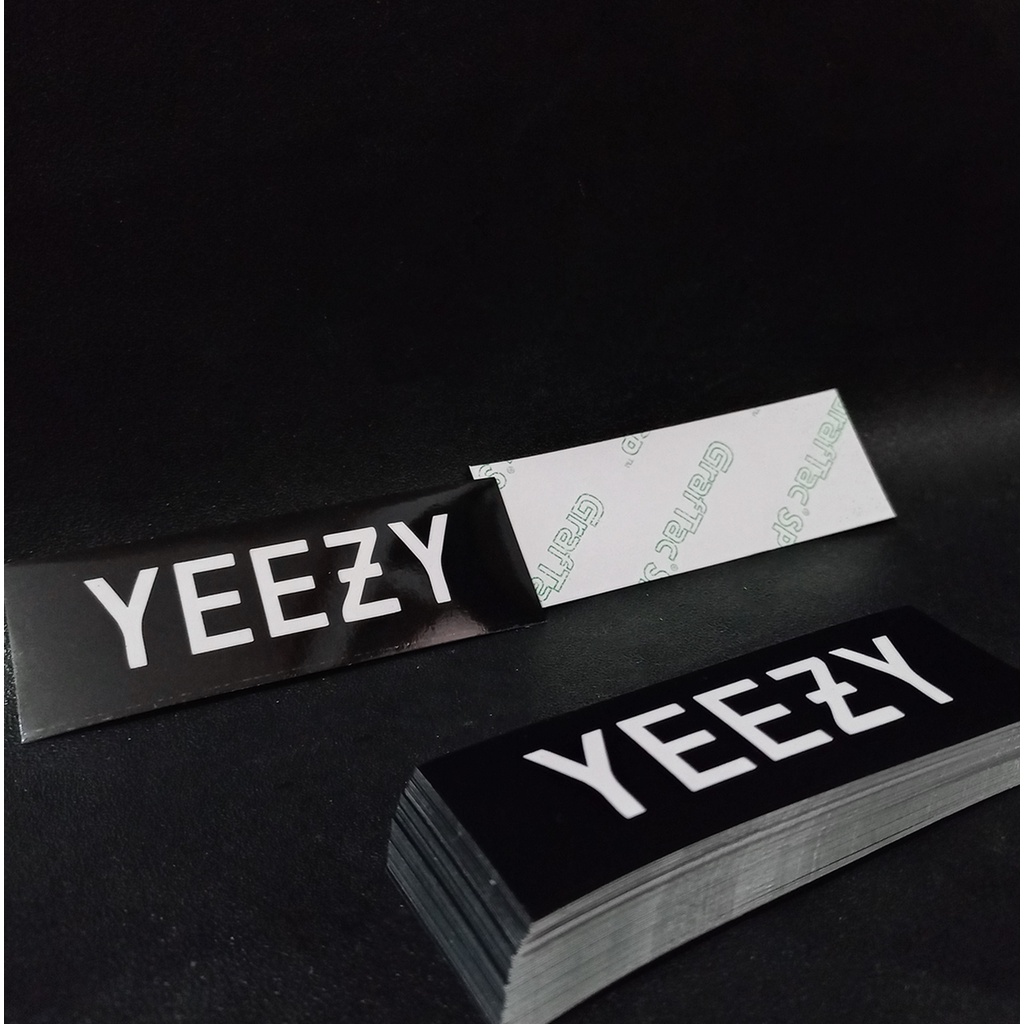 STIKER GRAFTAC - Logo Yeezy (Adidas) - STIKER AESTHETIC LAPTOP, AKSESORIS HP, ANTI AIR, MOTIF,HELM.