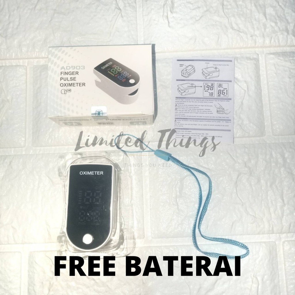 Oxymeter Oximeter AD903 SP02 Heart Rate Fingertip Pulse Oxygen Meter Saturasi Oksigen Detak Jantung