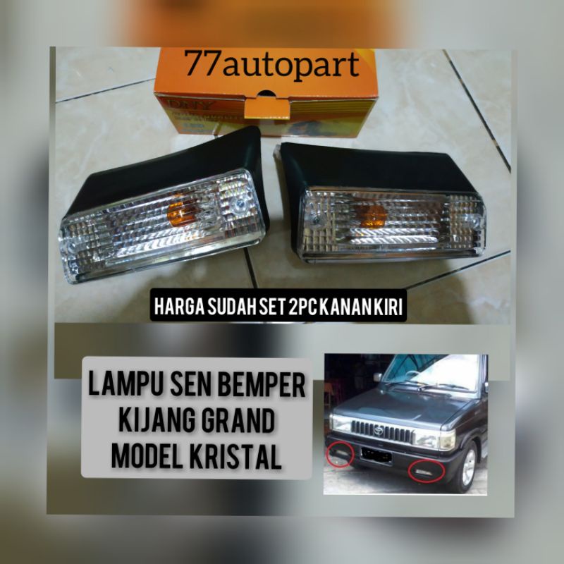 Lampu sen bemper kijang grand rover jantan model kristal