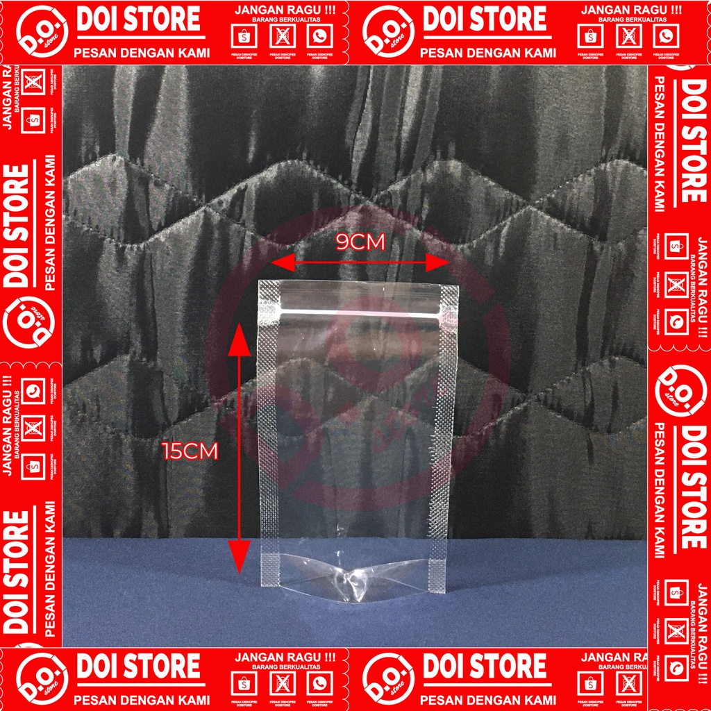 PLASTIK STANDING POUCH 9X15 SEAL LEBAR / DOUBLE SEAL / PLASTIK KLIP ZIPLOCK KEMASAN BERDIRI / PLASTI