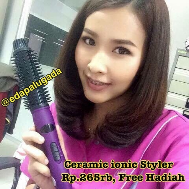 Ceramic ionic styler , catokan 2in1 , sisir blow , instyler ionic pro styler , catokan curly