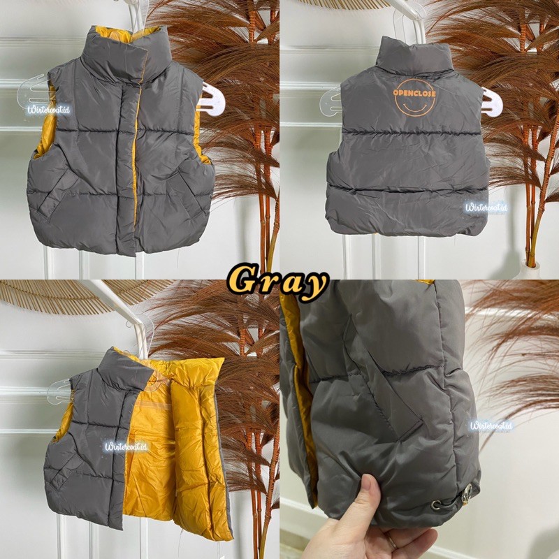 Padding vest kids rompi winter anak Arya musim dingin padded jacket jaket hangat cewek cowok import