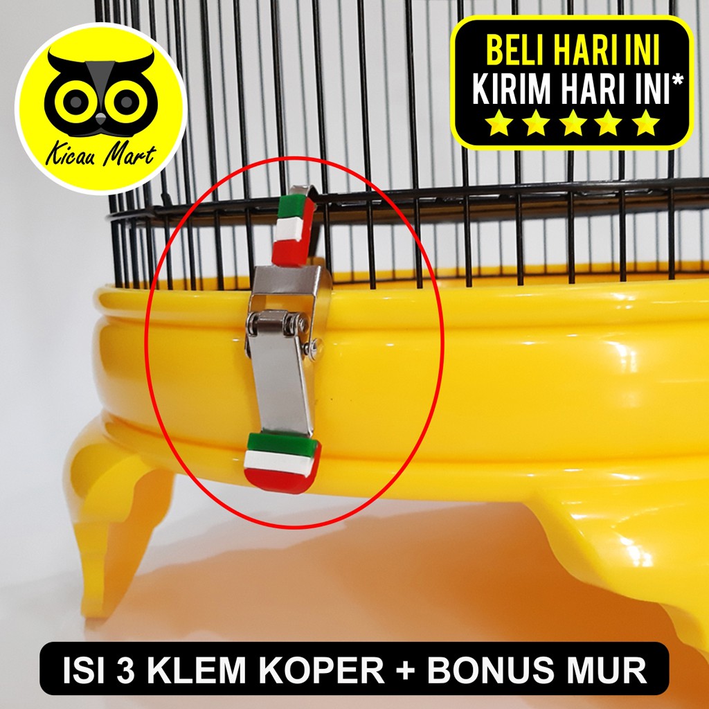 KLEM KOPER JEPITAN TEBOK OVERPAL KARET SEMPATI IMPORT SANGKAR KANDANG BURUNG LOVEBIRD ITALIA JKITL