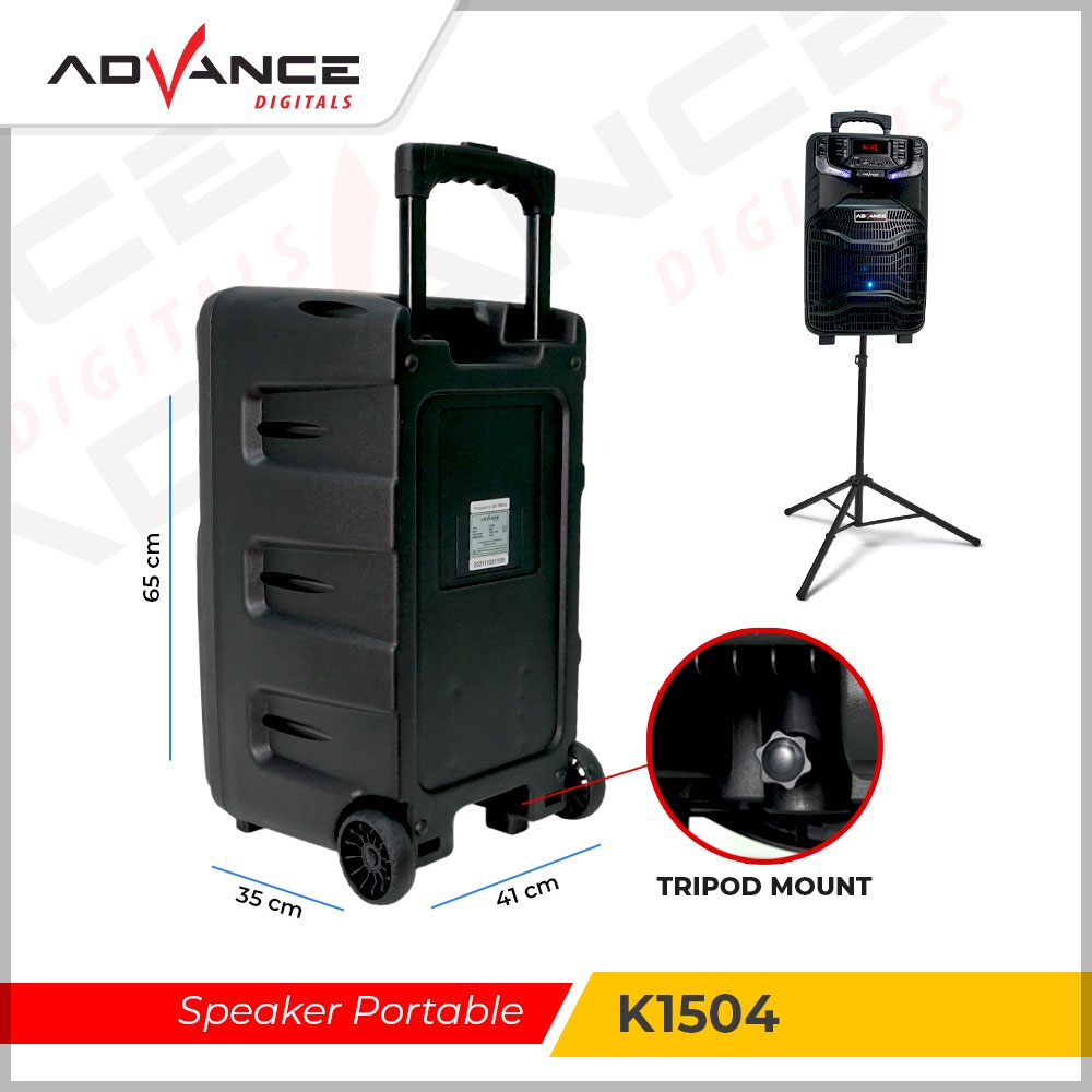 Advance K1504 15 INCH Speaker Meeting Bluetooth Advance New SUARA MANTAP BERGARANSI RESMI 1 TAHUNMANTAP