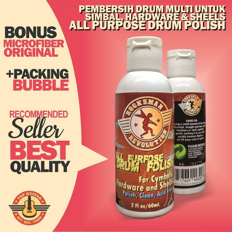 All Purpose drum polish / pembersih drum / pembersih simbal, cymbal / pembersih hardware drum