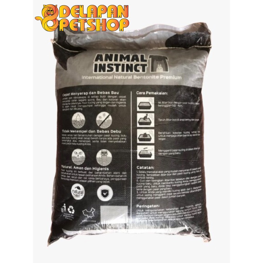 Animal Instinct Cat Litter 20L Pasir Kotoran Kucing