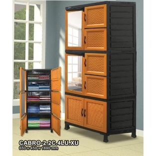 Lemari pakaian Napolly cermin minimalis Napolly Cabro-2.2C.4LU.XU