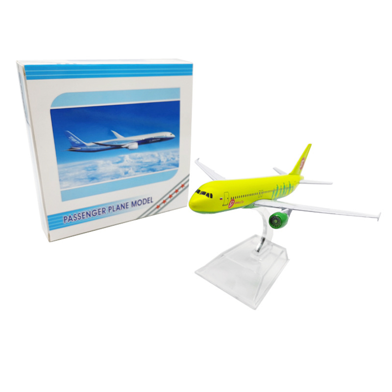 Air Siberian S7 A320 Model Pesawat Terbang Airbus 320 Penumpang Bahan Metal Ukuran 16CM