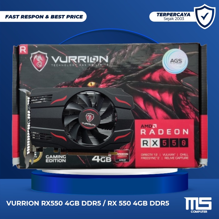 VGA Vurrion RX550 4GB DDR5 / RX 550 4GB DDR5