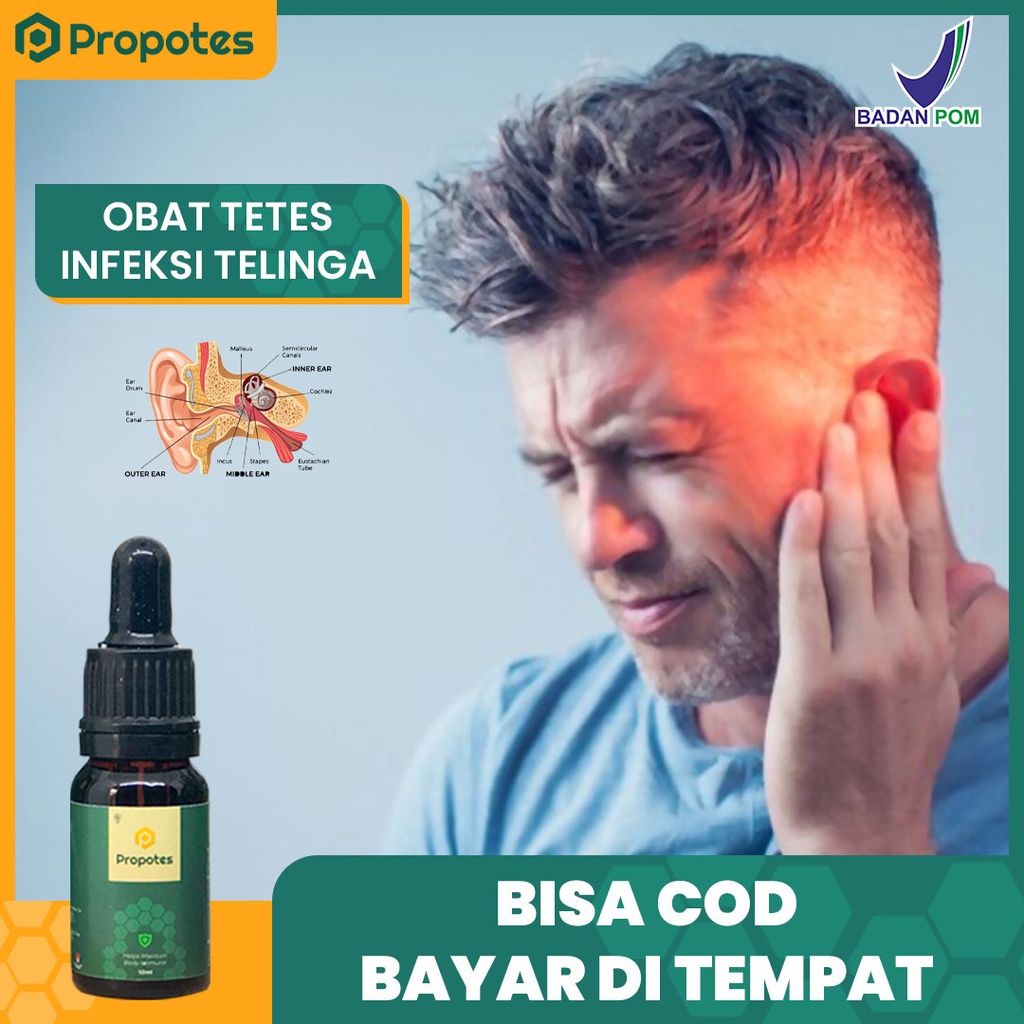 PROPOLIS PROPOTES - Obat Telinga Bernanah, Congek, Curek, Telinga Berair, Infeksi Telinga, Telinga Gatal, Telinga Berdenging, Telinga Sakit (BPOM)