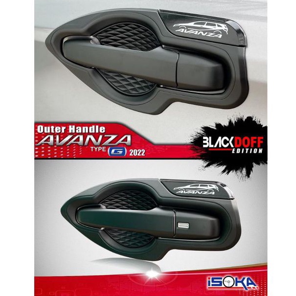 Door Handle+Outer AVANSA 2022 Hitam Doff ( paket)