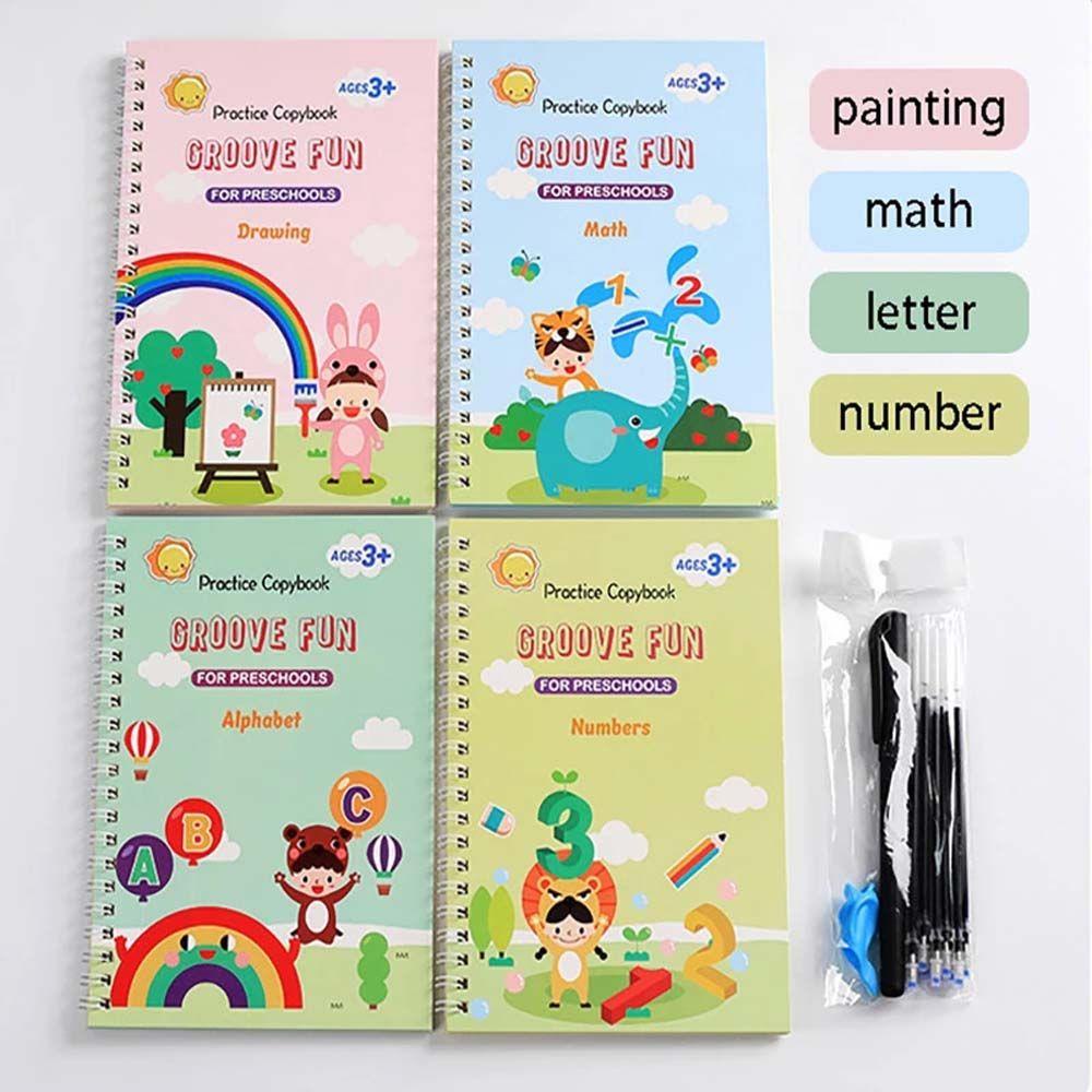 Mxbeauty Kids English Copybook Montessori Huruf Angka Inggris Latihan Bahasa Inggris Free Lap Stiker Tulisan Inggris