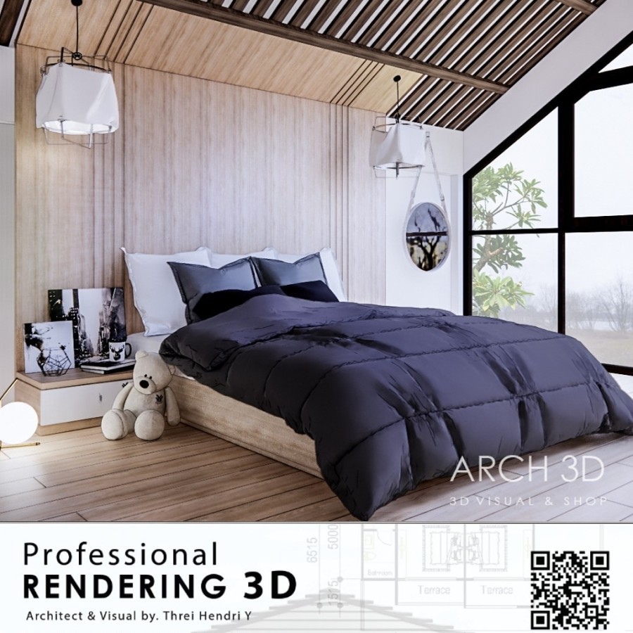 Jasa Rendering 3D Interior Kamar Tidur