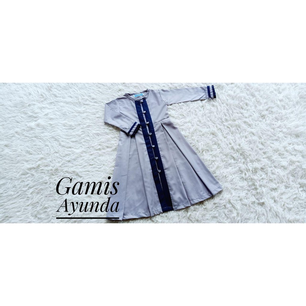 GAMIS AYUNDA/GAMIS REMAJA WARNA ABU ABU