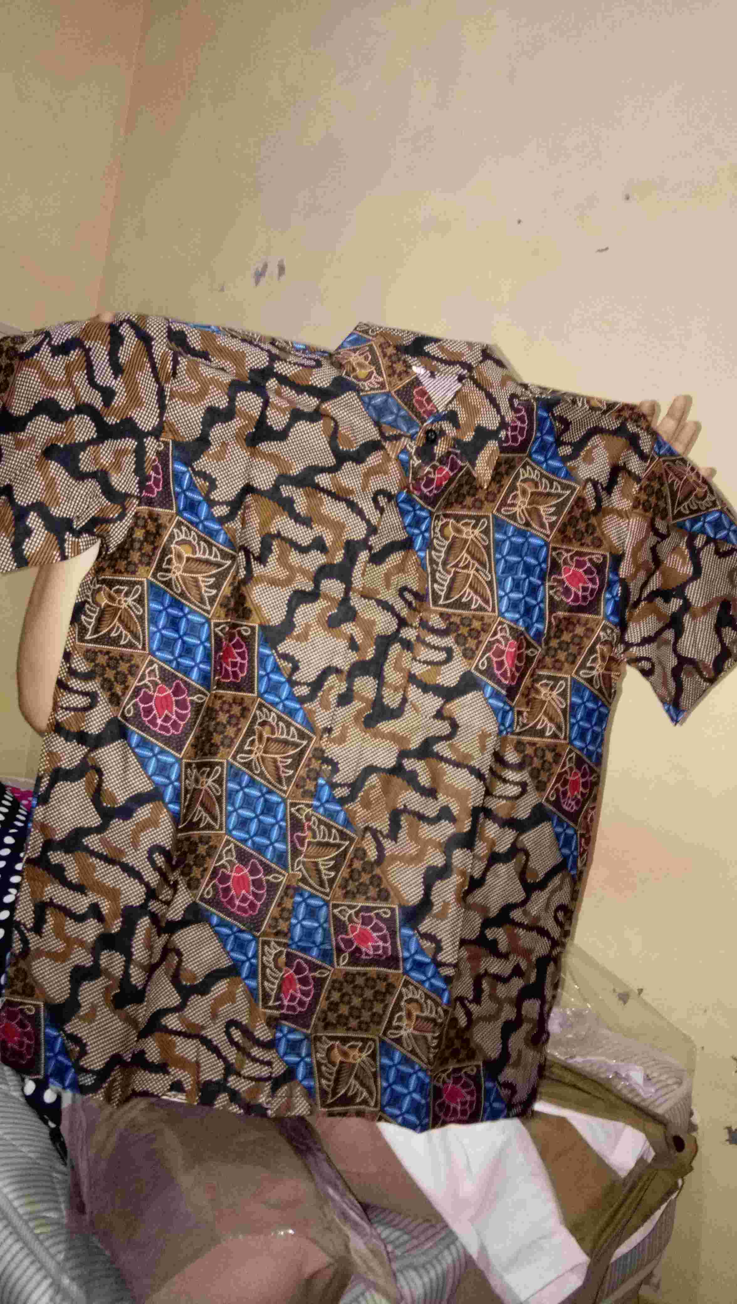 Bswart Batik Hrb026 Kenongo Hem Pendek Padi Pekalongan M L Xl Batik Pria Murah Modern Grosir
