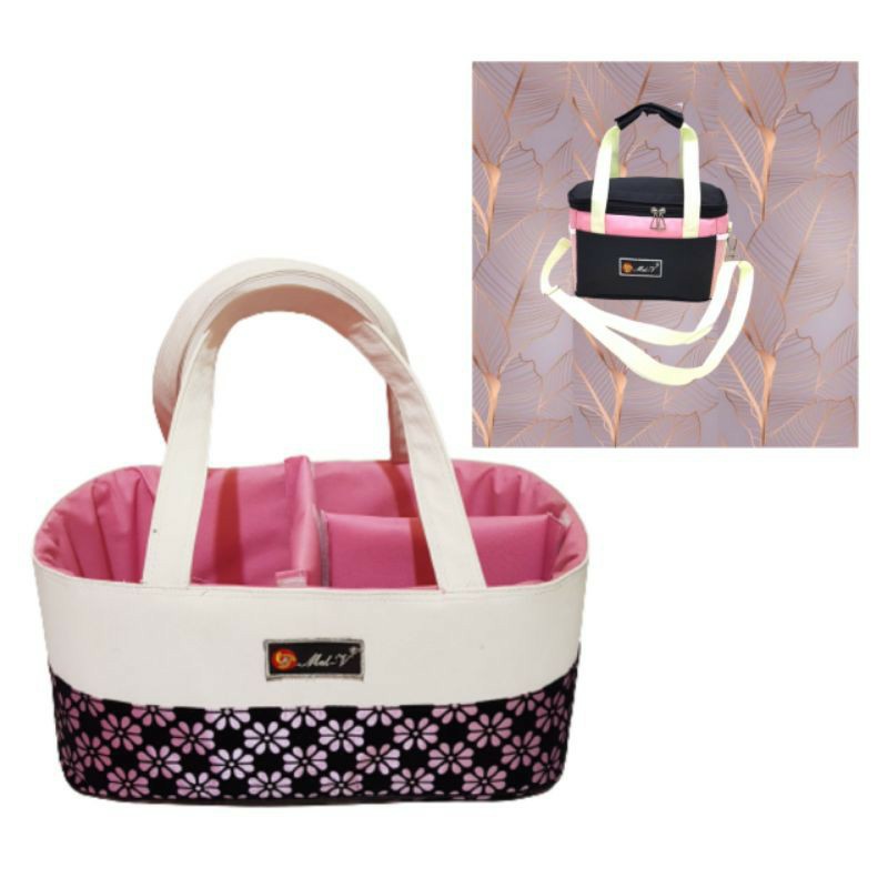 PAKETAN MEL-V  CADDY BAG + COOLER   BAG MEL-V +  POUCH TISSUE / SY88 / CADDY BAG BABY TAS PERLENGKAPAN BAYI BABY