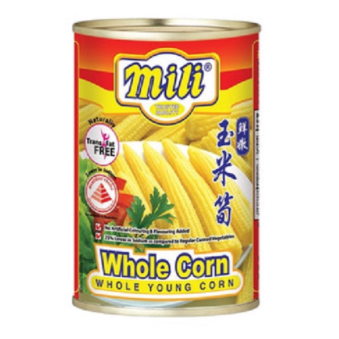 

whole young baby corn jagung muda utuh mili 425