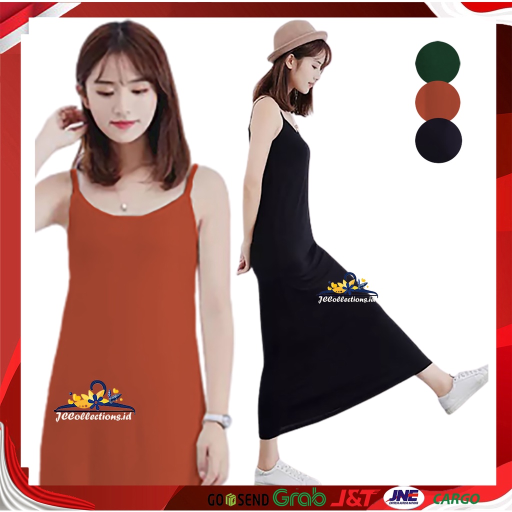 Long Dress Sexy Camisoles Singlet Tali kecil Wanita Gaya Korea Maylleen - JCCollections