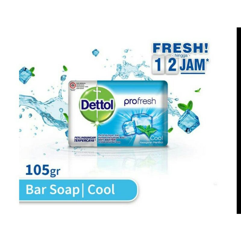 Dettol Bar Soap Anti Bacterial Cool 105g