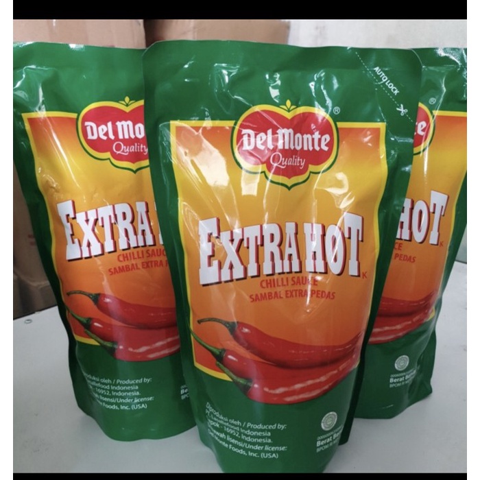 

SAUS-DRESSING- SAOS SAMBEL DELMONTE HOT /EXTRA HOT / CHILLI SAUCE / KEMASAN 1KG -SAUS-DRESSING.