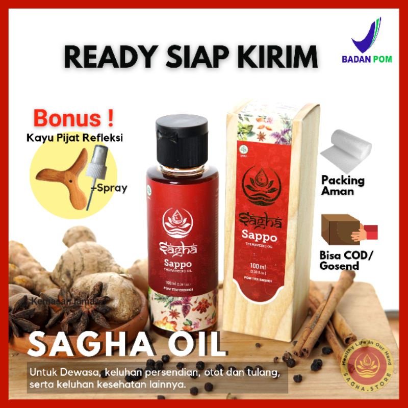 Jual Original Sagha Premium Oil Sappo Minyak Terapi Sagha Dewasa Bonus