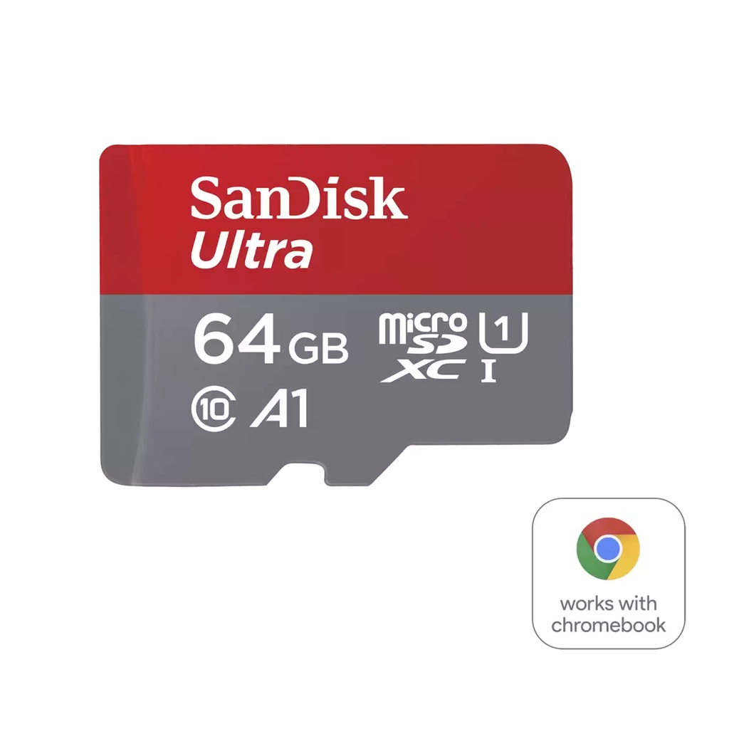 Micro SD SanDisk Ultra SDXC 64GB 120MB/s with Adapter for Chromebook