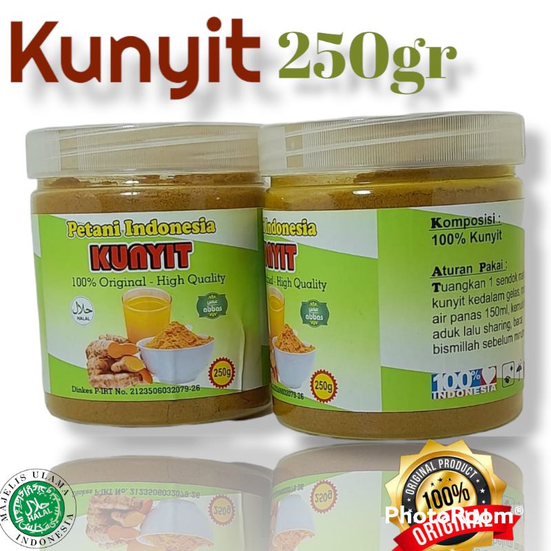 

KUNYIT BUBUK 100% MURNI 250gr Bubuk kunir kunyit