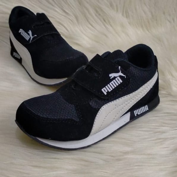 sepatu sneakers anak laki laki dan perempuan hitam putih