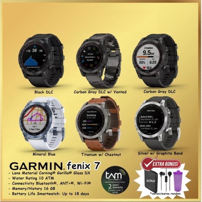 Garmin Fenix 7 Standar Edition - Sapphire Solar Smartwatch Fenix7