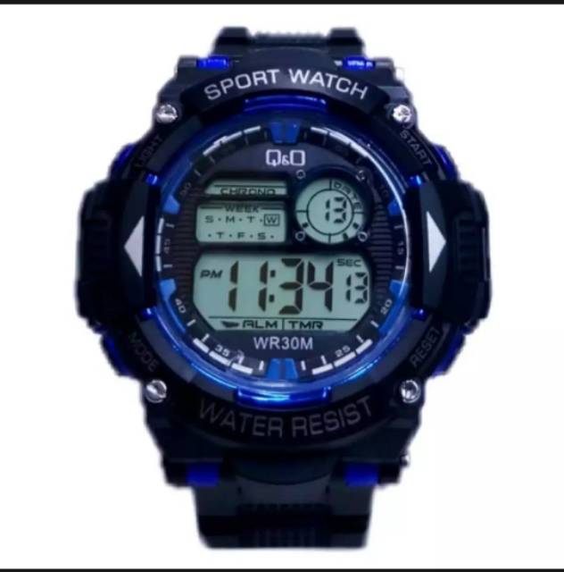 {COD}Jam Tangan QQ Sport - Q&amp;Q Digital - Water Resist Jam tangan QQ jam tangan cowo