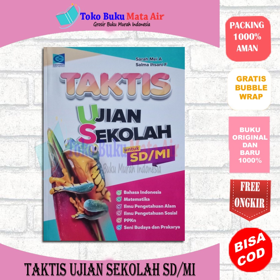 BEST SELLER ORIGINAL TAKTIS UJIAN SEKOLAH UNTUK SD/MI - SARAH GRAFINDO