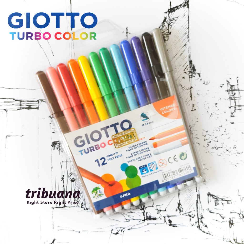 

Giotto Turbo Color 12 COLORS - Spidol Warna 12 Warna - 071100