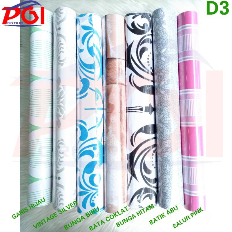 D ( D0003 ) STIKER WALLPAPER 3D UKURAN TERBESAR  45 CM × 10 METER KUALITAS TERBAIK / HARGA GROSIR