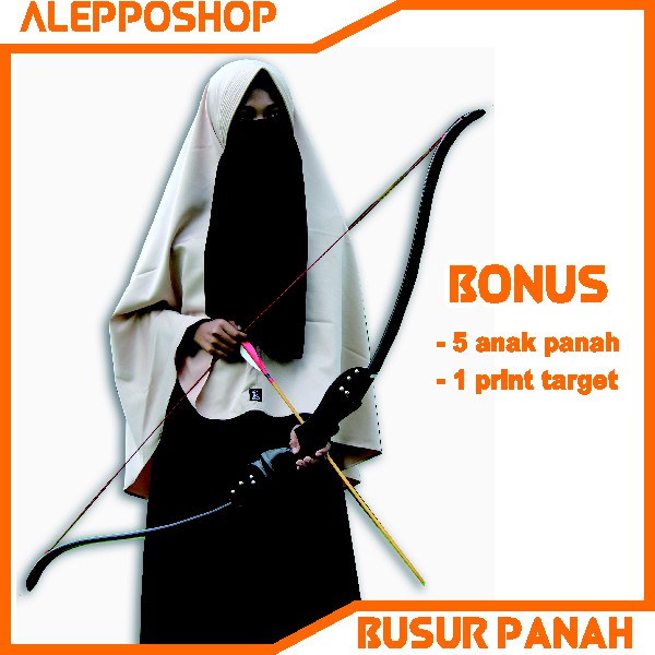 BUSUR PANAH BOW STANDAR ANAK DEWASA PANAHAN R40 BONUS ANAK
