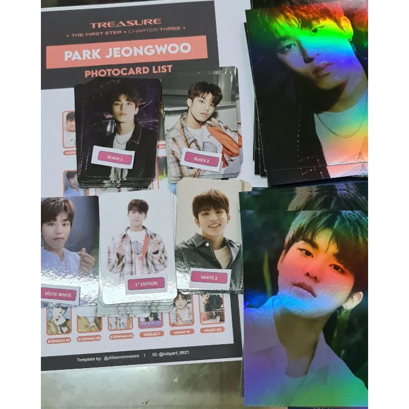 JEONGWOO TREASURE CHAPTER 3 ORIGINAL PC & POSTCARD