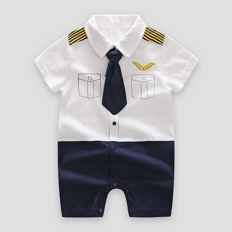 pilot romper baby pilot short jumper baju bayi newborn pilot