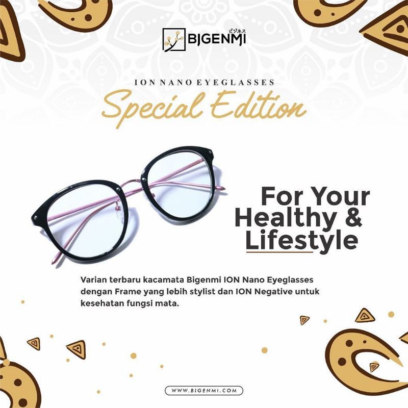[PROMO] KACAMATA TERAPI KESEHATAN KACAMATA ION NANO BIGENMI SPECIAL EDITION (BLACK ROSE GOLD)