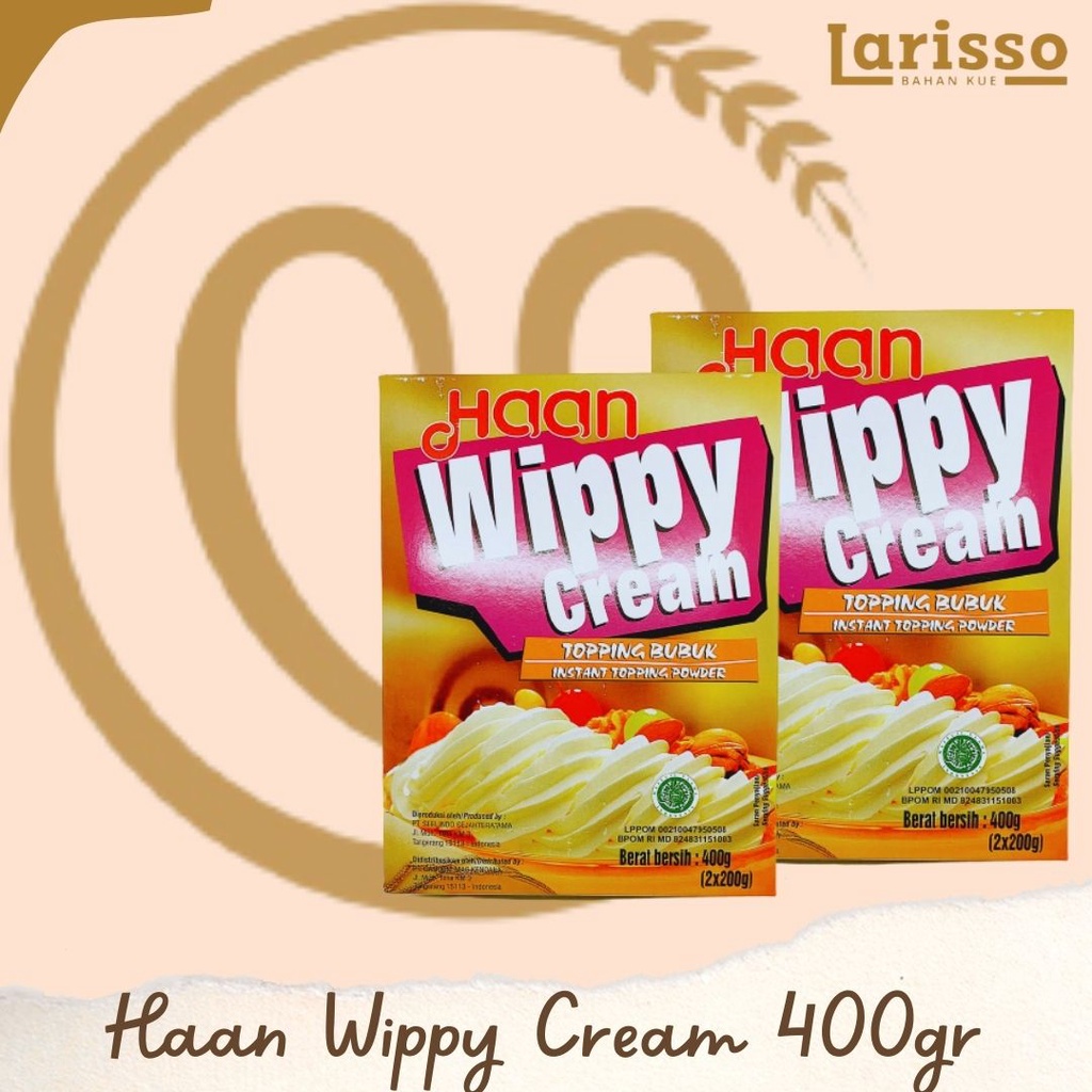 

HAAN WIPPY CREAM TOPPING BUBUK 400GR