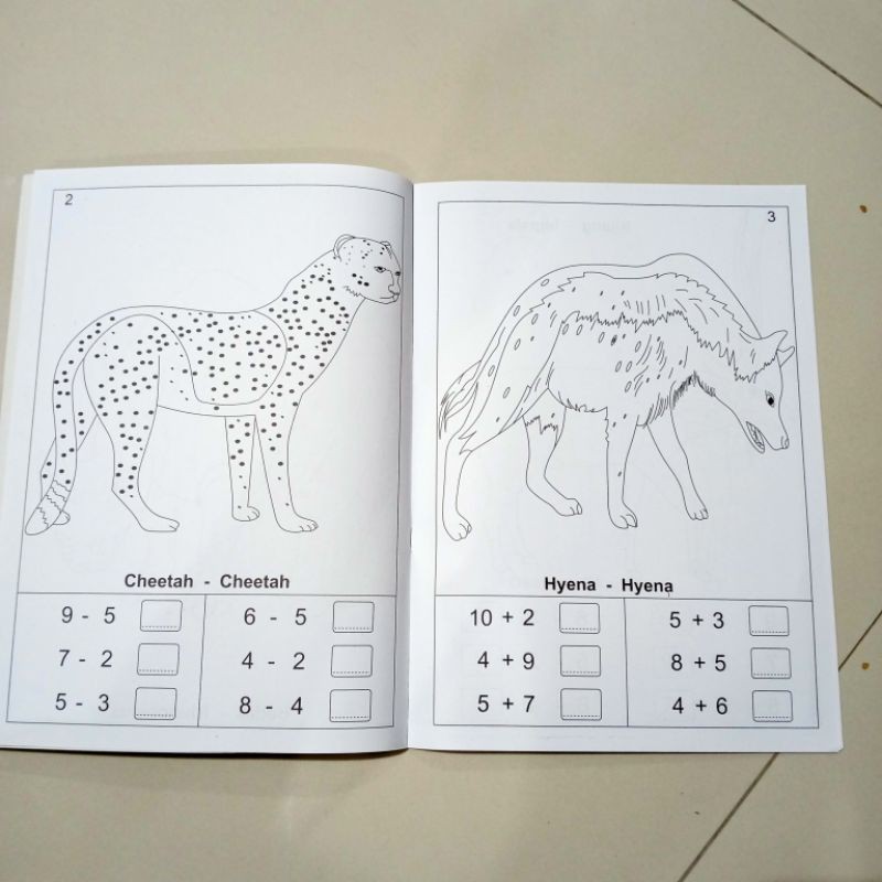 buku paket isi 5 buku, buku newarnai binatang untuk anak(21×30cm)