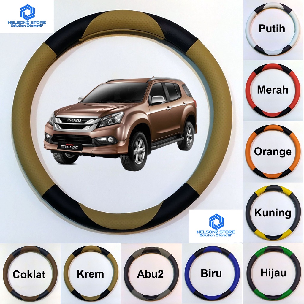 Cover Stir MUX Sarung Setir Isuzu MU-X Cover Steer Isuzu MUX Eternal Aksesoris Mobil Interior Mobil 