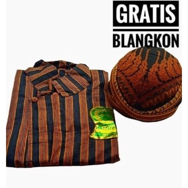 BAJU SURJAN LURIK PRIA + BLANGKON BATIK SOLO
