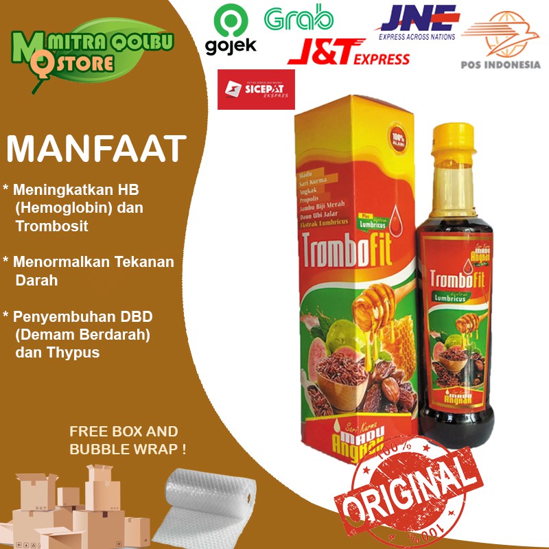 

TROMBOFIT | SARIKURMA MADU ANGKAK | PROPOLIS | JAMBUBIJI | PLUS | DAUN UBI JALAR