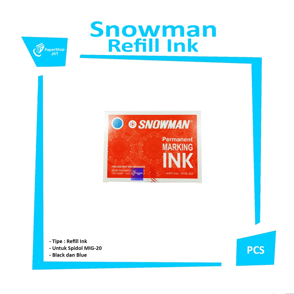 

SNOWMAN - Tinta Spidol Whiteboar - White Board Marking INK - PCS