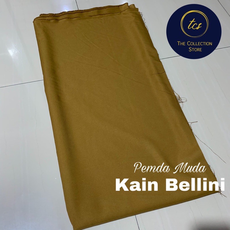 Bahan Kain High Twist Pemda PNS Khaki Premium Bellini 100%ORIGINAL (1m)