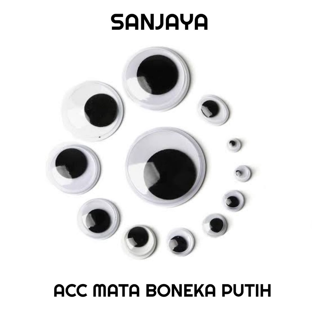 MATA MAINAN / MATA BONEKA / MATA BONEKA GOYANG / MATA BULAT PLASTIK / ACC MATA BONEKA PU
