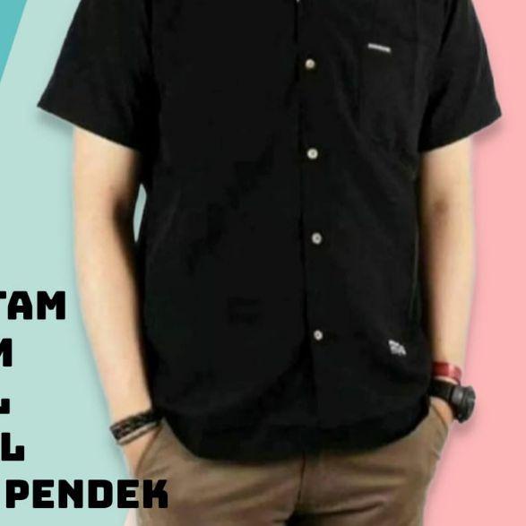 ❀ Kemeja Polos Pria Lengan Pendek Kemeja laki laki Lengan Pendek Hem Pria Lengan Pendek Polos Baju H