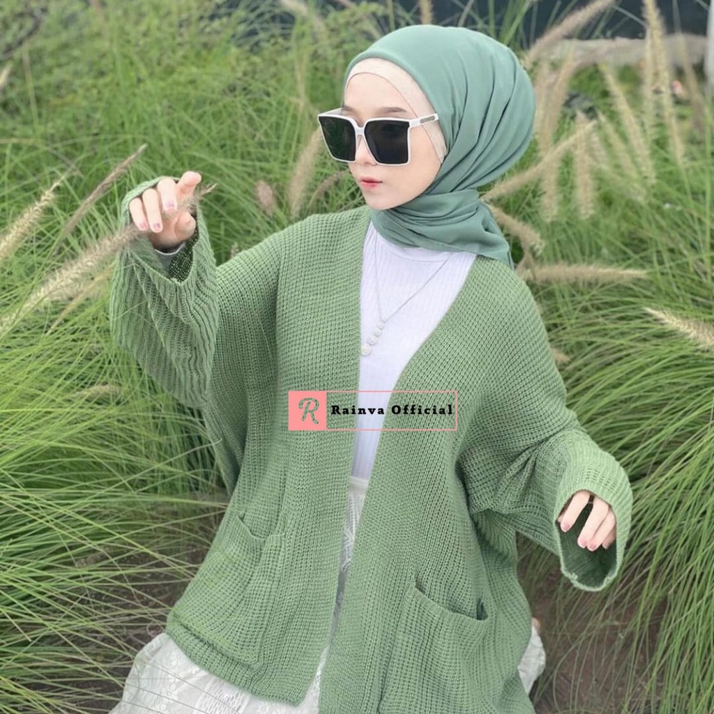 LOOCY CARDIE RAJUT TEBAL 7 GAUGE OUTHER LAVELA OVERSIZE PREMIUM RAJUT WANITA