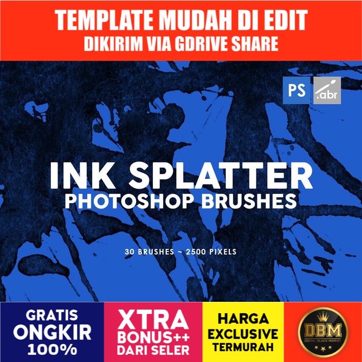 30 Ink Splatter - Photoshop Brushes Vol2