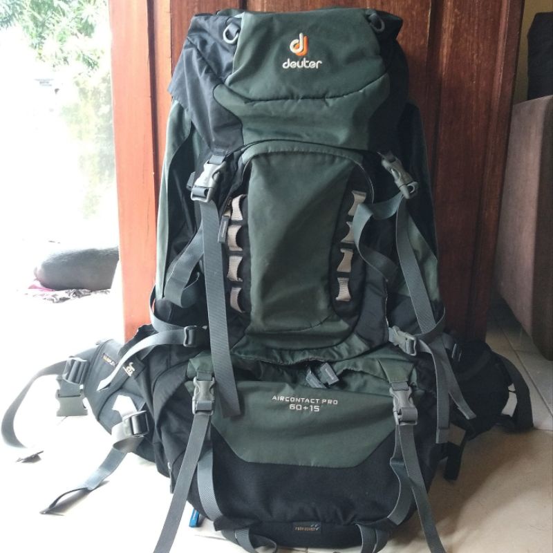 preloved Carrier Deuter Aircontact Pro 60+15 backpack tas gunung hiking trekking