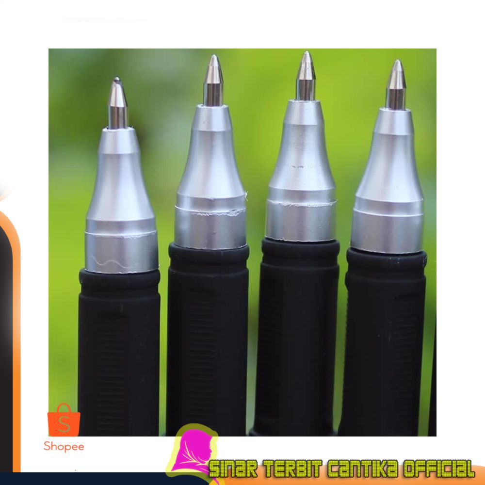 

Murah Pulpen Bolpen Ballpoint Gel Tinta hitam Gel Pen 0.5 isi 12pcs Mg-850